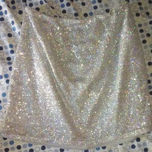 Holo sequin miniskirt